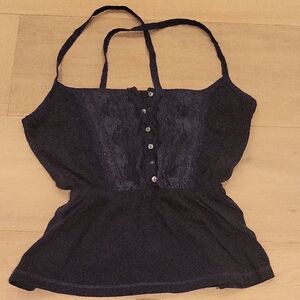 Abercrombie & Fitch Navy Camisole with Button Detail